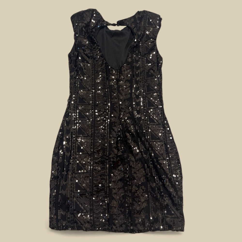 NWT As U Wish Sparkling Black Mini Dress - Picture 7 of 7